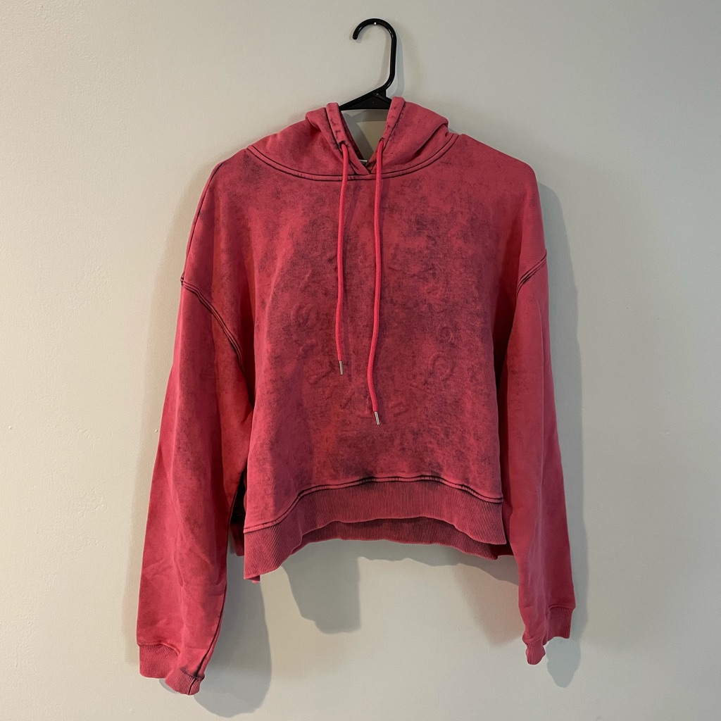 Brand New Stella Mccartney Cropped Acid Wash Hoodie